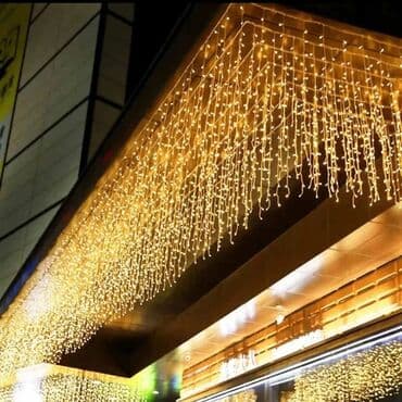 уличная гирлянда из лампочек купить: Светодиодная Гирлянда Бахрома Прекрасно подходит для украшения дома — 7