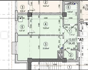 панорама ош: Строится, 2 комнаты, 54 м² — 2