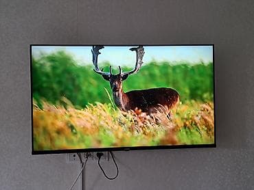 smart tv android 13: Смарт‑телевизор Yasin, диагональ около 43. Тонкие рамки, настенное — 3