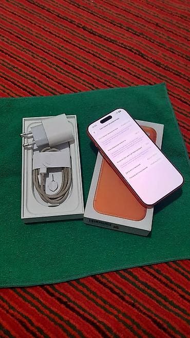 ош принтер: IPhone 17 Pro, Колдонулган, 256 ГБ, Ток сары, Заряддоочу түзүлүш, 98 % — 8