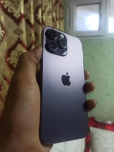 IPhone 14 Pro, Б/у, 128 ГБ, Deep Purple, Защитное стекло, Чехол, 85 %