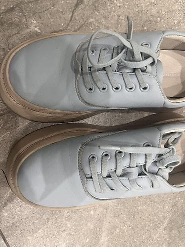 кожанные сандали: Оксфорды, 36, Б/у, цвет - Голубой — 8