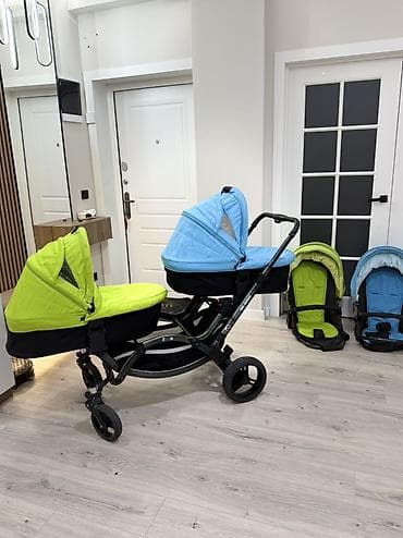 коляска на двойню: Коляска, Другой бренд, цвет - Желтый, Б/у, Самовывоз — 5