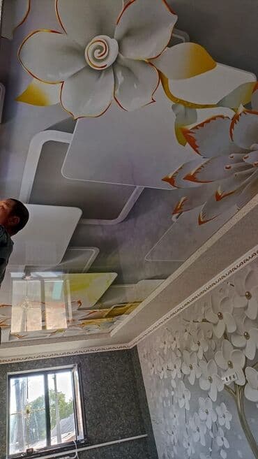 Натяжной потолок Глянцевое, Матовое, 3D потолки Гарантия, Бесплатная консультация, Бесплатный замер