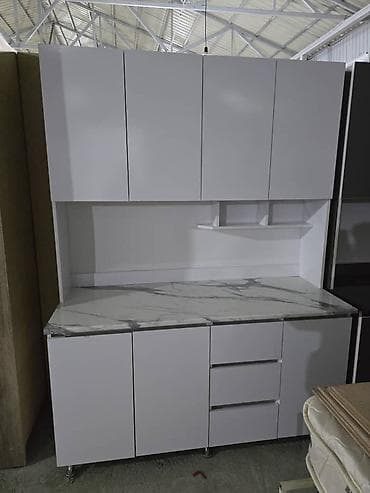 шкаф пекарский: Кухонный гарнитур, Новый, В рассрочку, цвет - Белый, ДСП, Бесплатная доставка — 4