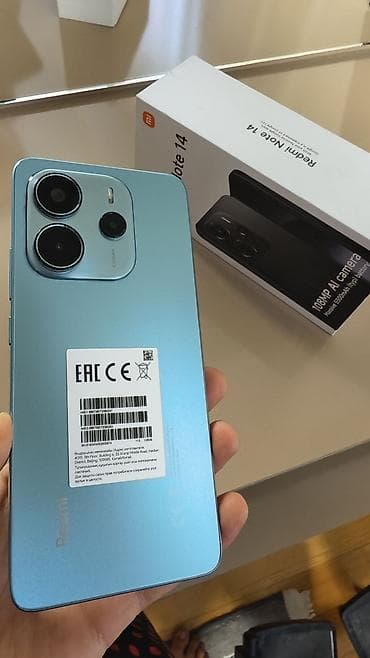 Техника и электроника: Redmi, Redmi Note 14, Б/у, 128 ГБ, цвет - Голубой — 2