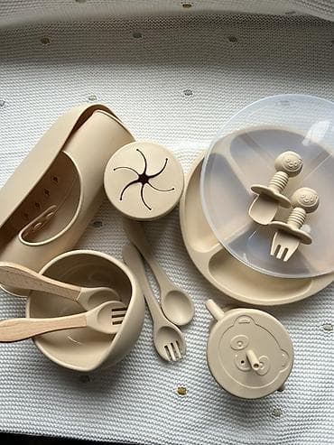 Детский набор для кормления из пищевого силикона Что внутри (в — 3