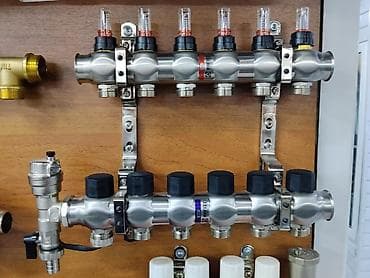 расходомер: Коллекторный узел из нержавеющей стали для систем отопления/«тёплого — 1