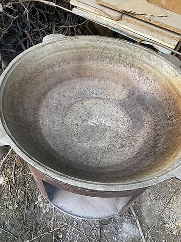 мобильные бани: Казан с очагом для готовки на дровах 80 литровый - Материал казана — 1