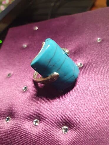 свадебные платья для покрытых: Продаю кольцо размер 18,5 Камень натуральный - Бирюза — 1