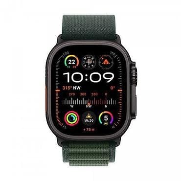 Умные часы Apple Watch Ultra 2 (титановый корпус, зелёный текстильный