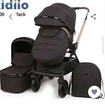 коляска chico: Детская коляска Kidilo (цвет Black), комплект 2 в 1, состояние — 1