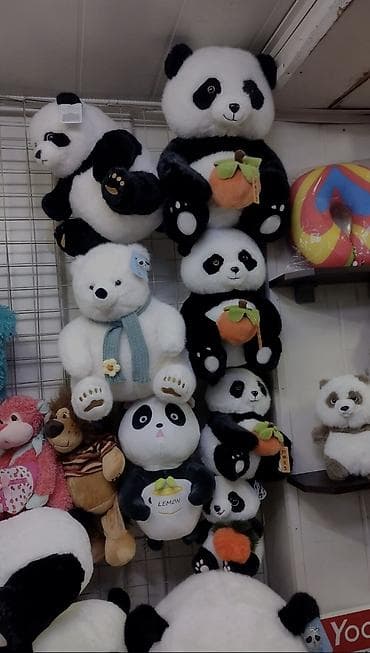 подарок для детей на новый год: 🐼 Мягкая игрушка Панда с мандарином 🍊45см Очаровательная плюшевая — 3