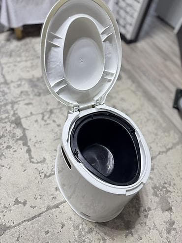 туалет фай: Портативный биотуалет (туалет-ведро) с крышкой - Компактная овальная — 4