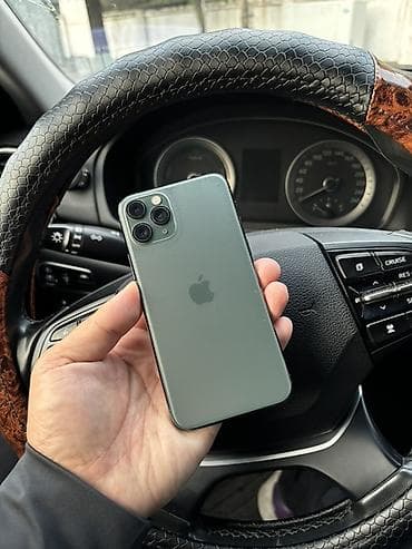 IPhone 11 Pro, Б/у, 64 ГБ, Matte Midnight Green, Защитное стекло, Чехол, 100 %