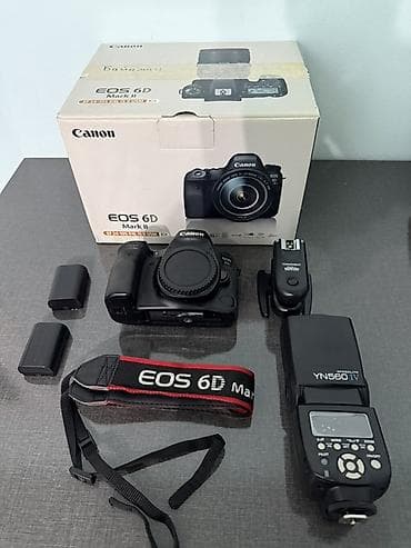 микрофон с звуковой картой: Зеркальная камера Canon EOS 6D Mark II (полнокадровая) — комплект — 1