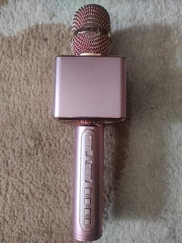 Беспроводной караоке-микрофон с встроенным динамиком (розовое золото)