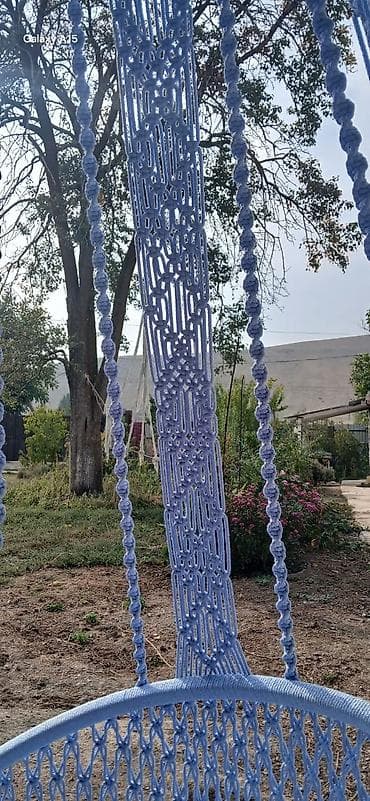 Стол жана отургуч комплекттери: Асма кресло, түсү - Көгүлтүр — 4