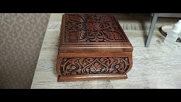 шкатулка для украшение: Резная деревянная шкатулка - Материал: дерево с тёмной тонировкой — 2