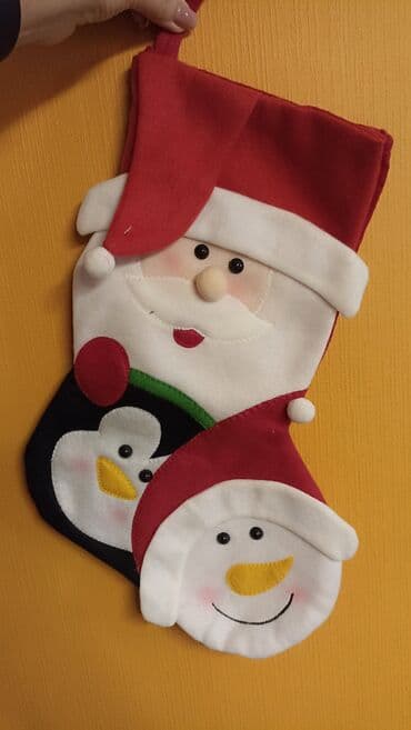 декор на новый год: Новогодний сапог, носок, для подарка — 3