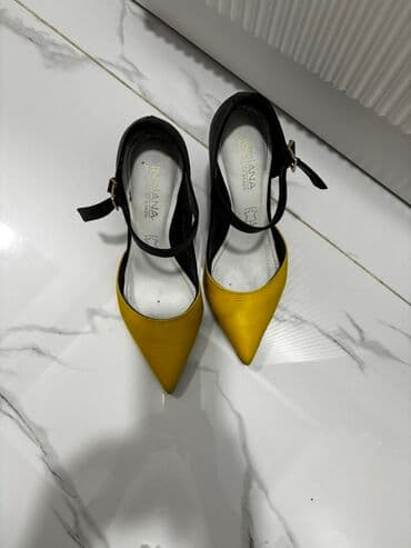 фирменная обувь из италии: Туфли, 37, Б/у, цвет - Желтый — 2