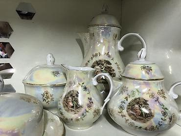 кухоный набор: Фарфоровые чайно-кофейные сервизы, классический европейский советский — 1