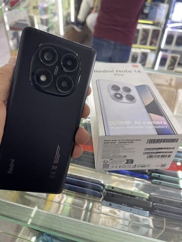 Redmi, Redmi Note 14 Pro, Б/у, 256 ГБ, цвет - Черный, 1 SIM, 2 SIM