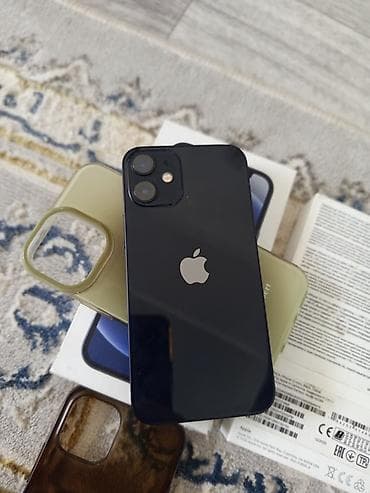 iphone 3: IPhone 12, Б/у, 128 ГБ, Черный, Защитное стекло, Чехол, Коробка, 74 % — 2