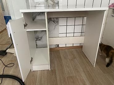 Полки, стеллажи: Тумба для кухни, Б/у, Без мойки, Напольная, ДСП, Самовывоз, цвет - Белый — 2