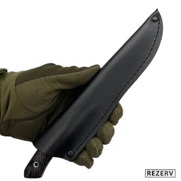 прибор ночного видения для охоты бу: Нож "Вожак У" охотничий, сталь У8, клинок цельный, ножны кожа — 17