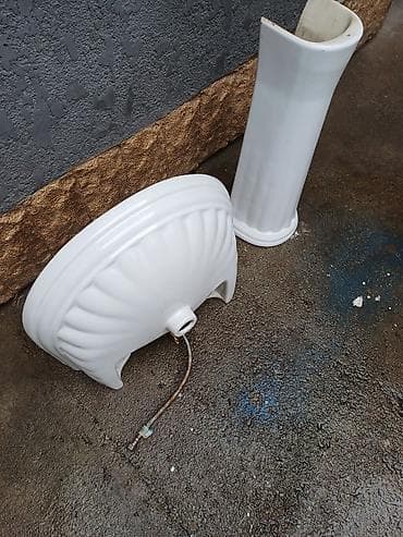 смесители бу: Раковина для ванной, Особенности: Глянцевое, Овальная форма, Материал: Керамика — 6