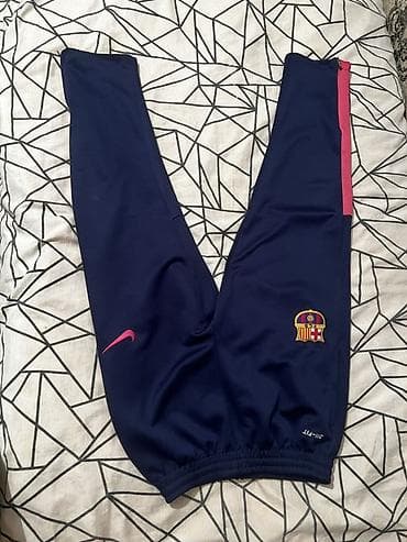 найк жордан: Спортивные брюки Nike FC Barcelona - Темно-синий цвет с розовыми — 2