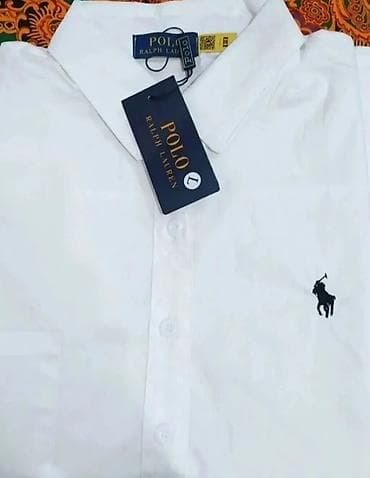 polo одежда: Мужская рубашка, L, Polo Ralph Lauren, Новый, цвет - Белый, Самовывоз, Платная доставка — 1