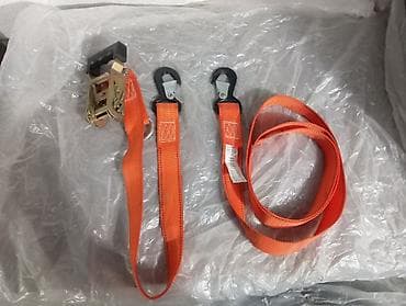 Ручные инструменты: Ремни стяжные с трещоткой (ratchet straps), оранжевые. Новый 4 шт = — 3