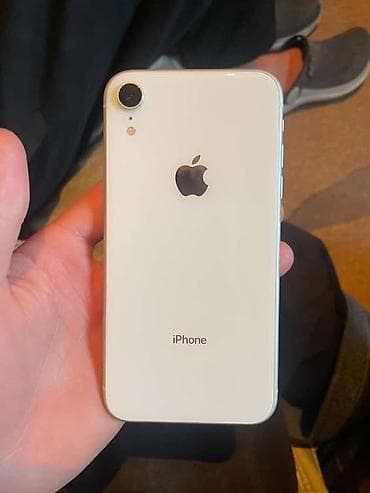 IPhone Xr, Б/у, 64 ГБ, Белый, Чехол, 77 %