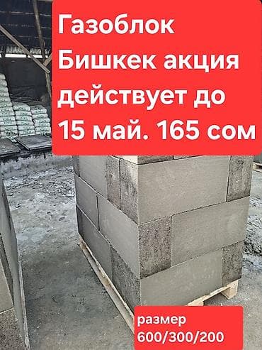 Газоблок, Неавтоклавный, 600x200x300, D700