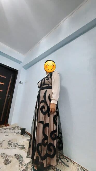 национальное платье на прокат: Кече көйнөгү, Узун модель, Жеңдери менен, L — 2