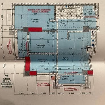 all group: 3 комнаты, 80 м², Элитка, 3 этаж, Готовая ПСО (под самоотделку) — 6