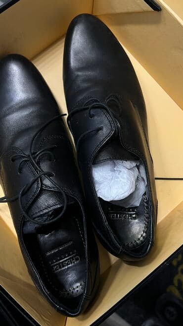 обувь женская 40: Мужские туфли, 41, Б/у, цвет - Черный — 2
