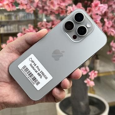 IPhone 16 Pro, Колдонулган, 256 ГБ, Natural Titanium, 88 % — 8