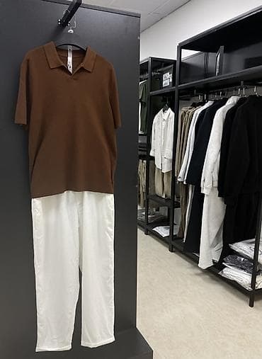 джинсы биг бои: Мужская вязана поло-футболка с коротким рукавом Цена за комплект:3200с — 3