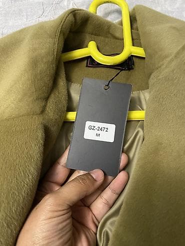 женский плащ куртка: Пальто, Осень-весна, Кашемир, Длинная модель, Двубортная модель, M — 2