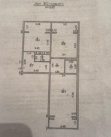 105: 2 комнаты, 66 м², 105 серия, 1 этаж, Евроремонт — 9