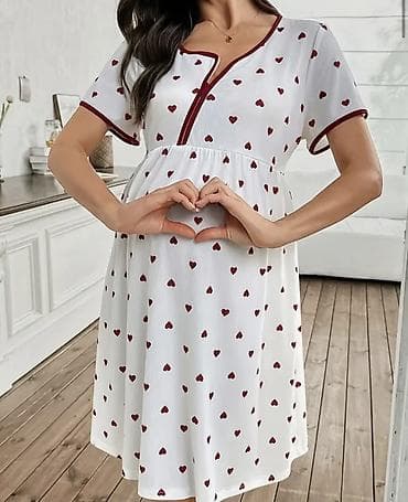 dance: Ночная сорочка для беременных и кормящих💥 хлопок 100% (650сом) дешевле — 1
