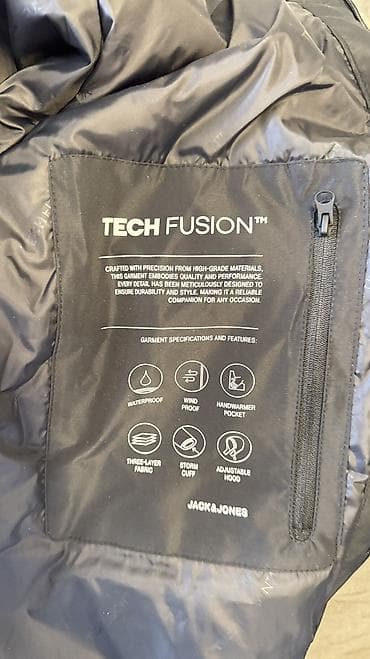 david jones: Новая мужская демисезонная куртка Jack & Jones, черная, размер XL — 3