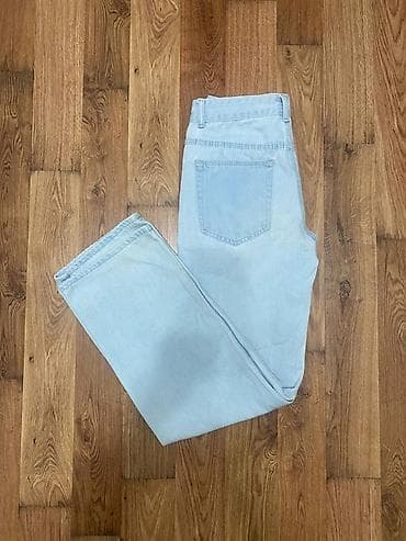 Джинсы, Палаццо, Zara, Турция, Высокая талия, L — 2