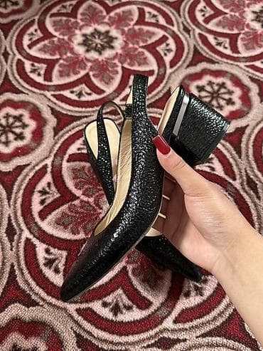 обувь 24: Женские туфли с открытой пяткой (slingback) - Цвет: черный, с — 2