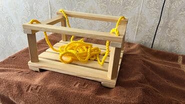 купить качелю детскую: Детские качели, НОВЫЕ, деревянные!!! 600 сом Длина верёвки 130 см — 4