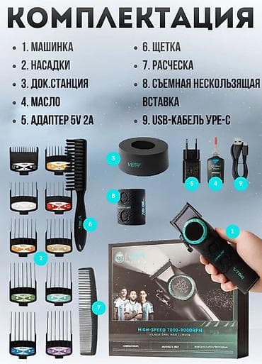 Личные вещи: Машинка для стрижки волос “VGR” V001 Характеристики — 4