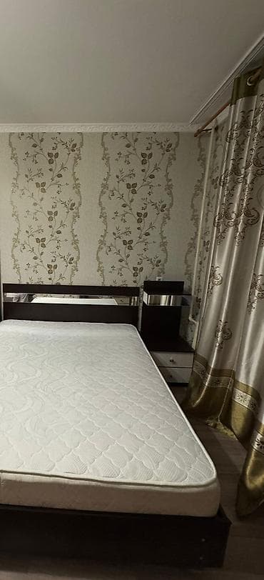 Спальные гарнитуры: Спальный гарнитур, Двуспальная кровать, Дерево, цвет - Коричневый — 1